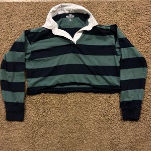 Hollister cropped rugby tee